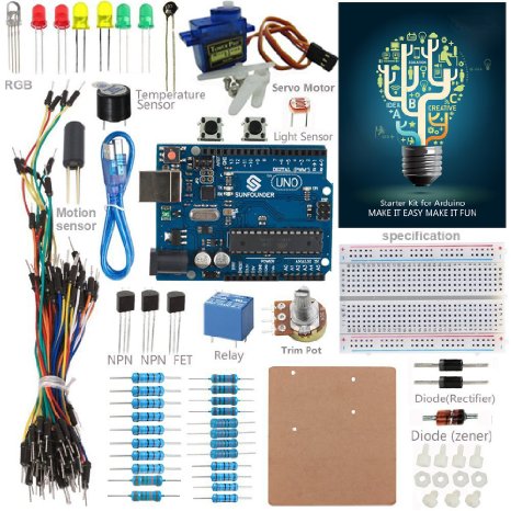 HappyCellTM Project Starter Kit For Arduino UNO R3 Mega2560 Mega328 Nano Starter KitElectronic Components Whole Sale for Student Practice Starter Kit with UNO R3