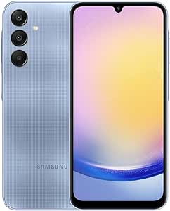 Samsung Galaxy A25 5G (SM-A256E/DS), 128GB 6GB RAM, Dual SIM, Factory Unlocked GSM, International Version (Wall Charger Bundle) - (Blue)