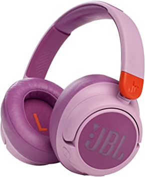 JBL JR 460NC On-Ear Headphones - Wireless Headphones for Children with Sound Safe Technology and a Lightweight Padded Design, in Pink