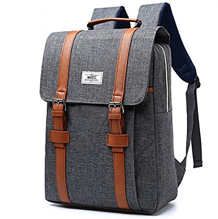 #207 Double Shoulder Backpack For 15,6 Inch Laptop With Waterproof Nylon For Men And Women(Gray)