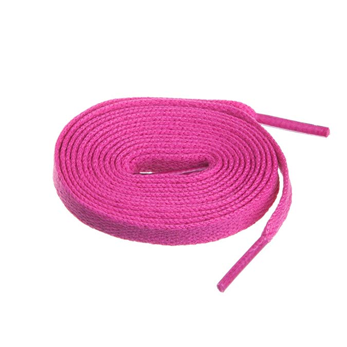 BIRCH's Shoelaces in 27 Colors Flat 5/16" Shoe Laces in 4 Different Lengths (29.5" (75cm), Persian Pink)