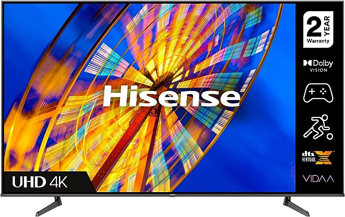 Hisense 85A6BTUK (85 Inch) 4K UHD Smart TV, with Dolby Vision HDR, DTS Virtual X, Youtube, Netflix, Disney  , Freeview Play and Alexa Built-in, Bluetooth and WiFi (2022)