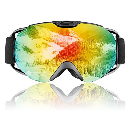 Ski Goggles - Homeme Snowboard Goggles Mens & Women, Double Lens Anti-fog, 100% UV Protection