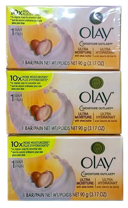 Olay Ultra Moisture Shea Butter Beauty Bar 3.17 oz (3 Bars)