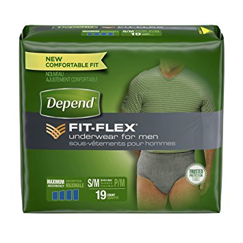 Depend Fit-Flex Underwear For Men Maximum Absorbency S/M - 19 CT