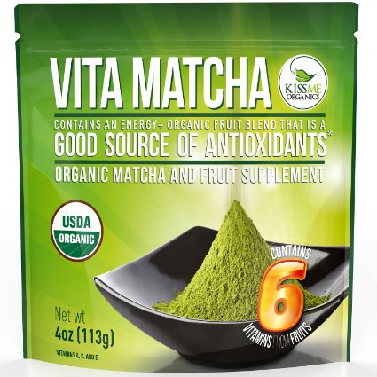 Vita Matcha Vitamin Infused Natural Detoxifier and Fat Burner - 4-Ounce bag 113 grams
