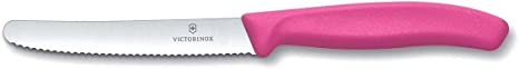 Victorinox Swiss Classic 4.3-inch Wavy Edge Tomato and Table Knife, Pink