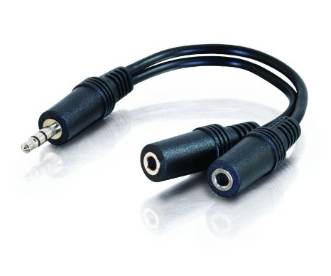 C2G  Cables To Go Value Series One 35mm Stereo Male To Two 35mm Stereo Female Y Cable