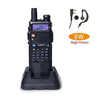 Baofeng UV-5R  High Power 8/4/1W 3800mAh Two Way Radio Dual Band Ham Radio Transceiver(Black)