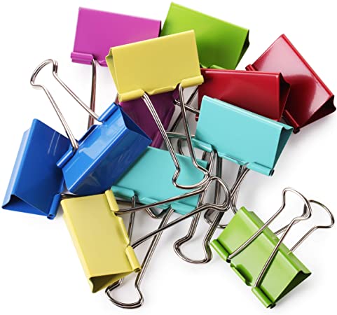 Mr. Pen- Large Binder Clips, 2 Inch, 12 Pack, Colored Binder Clips, Binder Clips, Clips, Paper Clip, Binder Clip, Large Paper Clips, Colorful Binder Clips, Clips for Paperwork, Office Clips, Paperclip