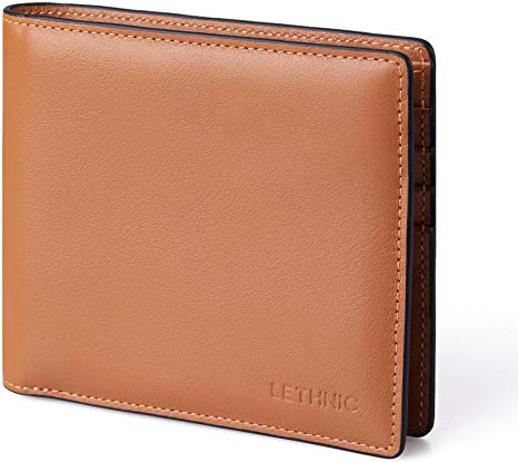 LETHNIC Leather Bifold Wallet For Men - Cosy (Brown)