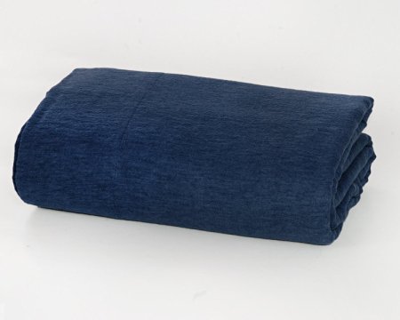 FLANNEL PILLOWCASES by DELANNA, 100% Cotton, Brushed on both sides for added comfort Standard Size 20" x 30" 170 Gsm, Includes 2 Pillowcases (Standard, Navy)