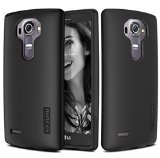 LG G4 Case TOTU Vibrance Series LG G4 Cover Lifetime Warranty Protective SOFT-Interior Scratch Protection Vibrant Trendy Color Heavy Duty Style Hard Cases for LG G4 2015 - Slate BlackMatte Black