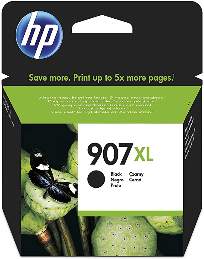 HP T6M19AE 907XL High Yield Original Ink Cartridge, Black, Single Pack