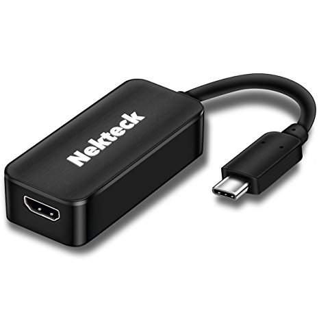 Nekteck USB Type C to 4K HDMI Adapter (Thunderbolt 3 Port Compatible) 60Hz UltraHD For 2016,2017 MacBook Pro ChromeBook Pixel Macbook12"
