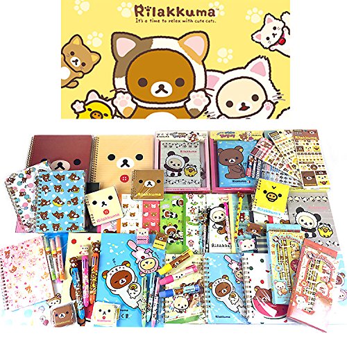 San-x Rilakkuma Assorted School Supply Pen Pencil Note Stationary Gift Set