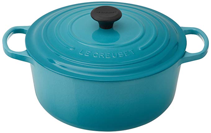 Le Creuset Signature Enameled Cast-Iron 7-1/4-Quart Round French (Dutch) Oven, Caribbean