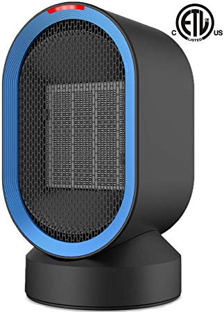 Sendowtek Space Heater 2s Fast Heating Fan Quiet Electric Ceramic Heater for Indoor Office Desktop Use PTC Portable Small Space Heater with Adjustable Thermosta Overheat & Tip-Over Protection for Home