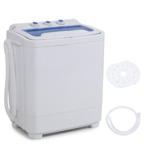 DELLA Mini Washing Machine Portable Compact Washer and Spin Dry Cycle with BUILT-IN PUMP
