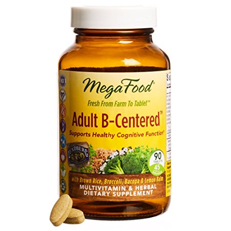 MegaFood - Adult B-Centered, Supports Healthy Cognitive Function, 90 Tablets