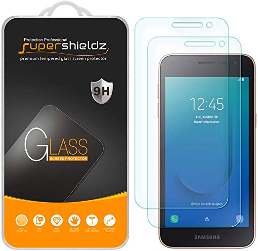 (2 Pack) Supershieldz for Samsung (Galaxy J2 Dash) Tempered Glass Screen Protector, Anti Scratch, Bubble Free