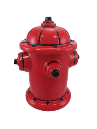 Fire Hydrant Ceramic Cookie Jar Fireman Firefighter