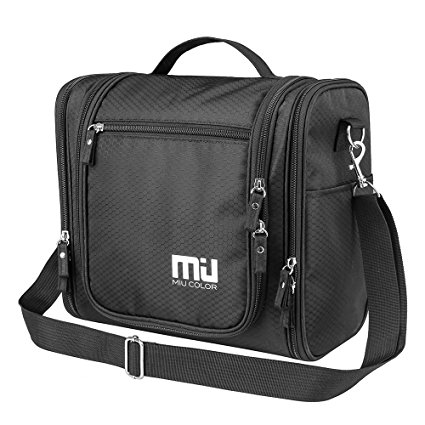 MIU COLOR Waterproof Hanging Toiletry Kit, Portable Travel Organizer Cosmetic Toiletry Bag for Bathroom Accessories and Personal Items, Makeup, and Shaving Kits