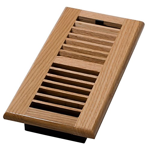 Decor Grates WL410-N Wood Louver Floor Register, Natural Oak, 4-Inch by 10-Inch