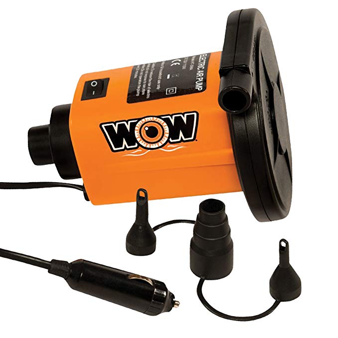 WOW World of Watersports, 13-4020, 12 Volt DC High Output Air Pump, 3 Universal Adapters