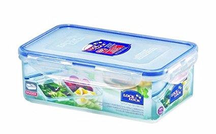 Lock & Lock 1 Litre Rectangular Container with 3 Compartments
