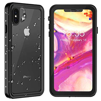 iPhone Xs Max Waterproof Case 2018 Released 6.5 inch, SPIDERCASE Dustproof Snowproof Shockproof IP68 Certified, iPhone Xs Max Case with Built-in Protector Full Body Rugged Cover for iPhone Xs Max