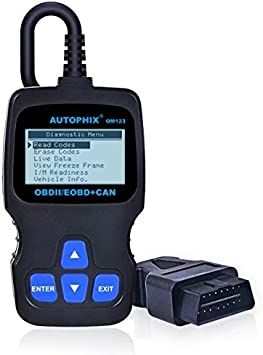 AUTOPHIX OBD2 Scanner, OM123 Enhanced Automotive Code Reader with Live Data Universal Car Diagnostic Scan Tool for OBD II Vehicles - Black