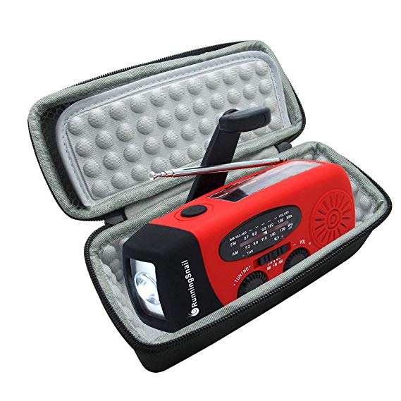 FitSand Hard Case Compatible for RunningSnail Emergency Hand Crank Self Powered AM/FM NOAA Solar Weather Radio