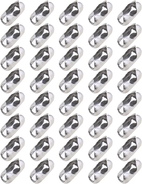 Micro Traders 40Pcs Ball Chain Cord Connectors Fit for Ball Chains 4.5mm/0.18inch Diameter Household Roller Blinds Roman Blinds Vertical Blinds