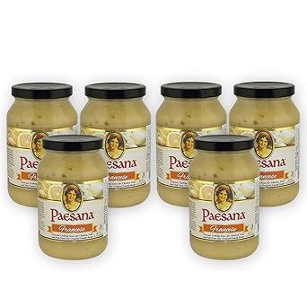 Paesana Francese Gourmet Cooking Sauce - Simmer Sauce made with White Wine – Great with Chicken or Veal, Fish. Kosher Dairy. 15.75 oz. Jar - Packed in USA (6 Pack)