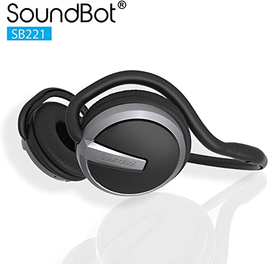 SoundBot¨ SB221 HD Wireless Bluetooth 4.0 Headset Sports-Active Headphone for 20Hrs Music Streaming & 25Hrs HandsFree Calling w/Sweat Resistant Ergonomic Secure-Fit Design & Voice Command Support