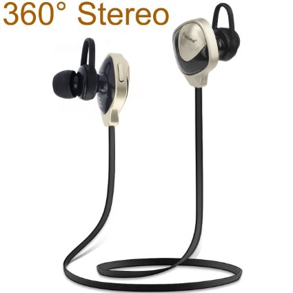 Starrybay 360 Stereo Bluetooth Version 40 Bluetooth Headset Headphones Lightweight Sweatproof Neckband Wireless Music Sports Headset for RunningGymExerciseDriving