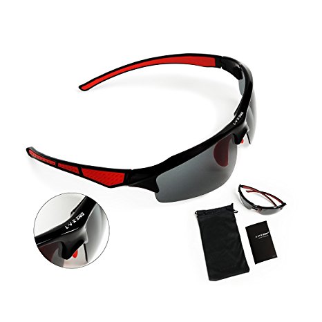 [Gift Idea] L.V.X.ING LVX543 Fashion Polarized Iridium Unbreakable Lightweight Tr90 Frame Sports Men and Women Sunglasses For Fishing Running Cycling