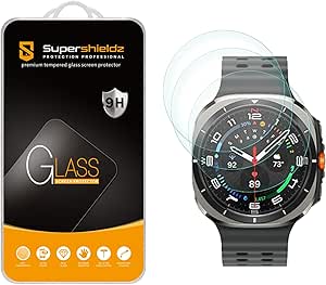 Supershieldz (3 Pack) Designed for Samsung Galaxy Watch 7 Ultra (47mm) Tempered Glass Screen Protector, Anti Scratch, Bubble Free