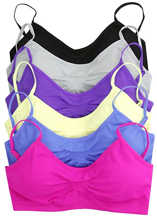 ToBeInStyle Womens Pack Of 6 Simple Seamless Scoop Back Padded Bras