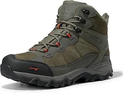 NORTIV 8 Men's Waterproof Hiking Boots Outdoor Mid Trekking Lightweight Mountaineering Shoes