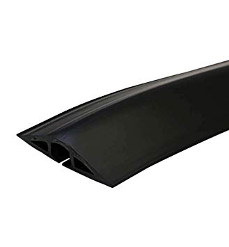 Legrand - Wiremold CDBK-5 Corduct Overfloor Cord Protector- Rubber Duct Floor Cord Cover, Black (5 Feet)