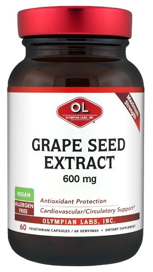 Olympian Labs Grape Seed Supplement, 600 mg, 60 Capsules