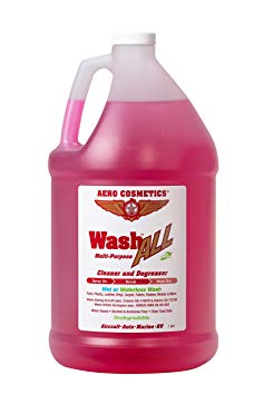 Aero Cosmetics Wash ALL Degreaser, Wet or Waterless Cleaner Degreaser, Wheel, Tire, Engine Cleaner, Black Streak & Aircraft Exhaust Soot Remover, The Best for your Car, RV, Boat & Motorcycle