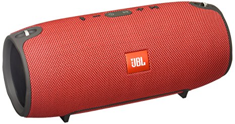 JBL Xtreme Portable Splashproof Wireless Bluetooth Speaker with Built-In Mic and PowerBank (Red)