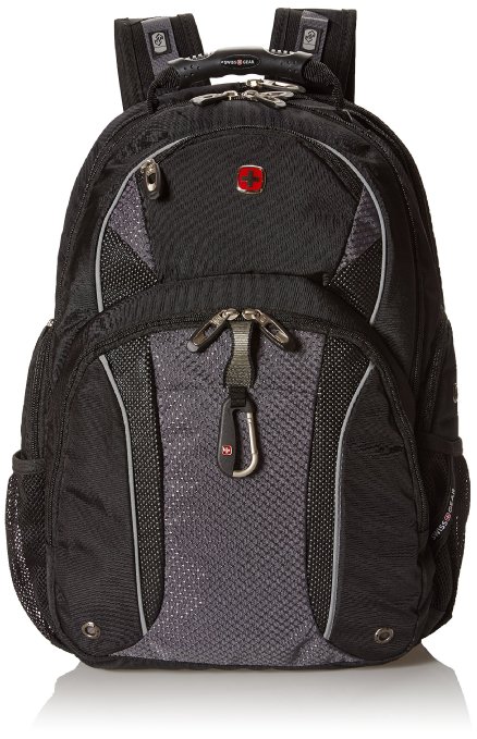 SwissGear SA3253 Black with Grey TSA Friendly ScanSmart Computer Backpack-Fits Most 15 Inch Laptops and Tablets