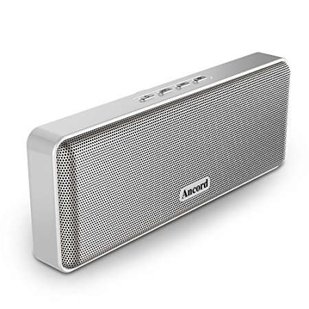 Ancord Micro Bluetooth Speaker Ultra Portable Mini Body Big Sound with 6W Output Small Bluetooth Speakers Compact Design Good Gift Silver