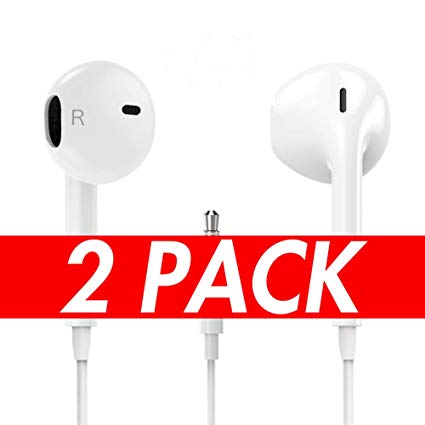 Earbuds, OVOVA In-Ear Headphones with Microphone Stereo Earphones Noise Cancelling Headsets Compatible for iPhone 6s 6 5s 5 4s 4 iPad iPod 1 2 3 7 8 X