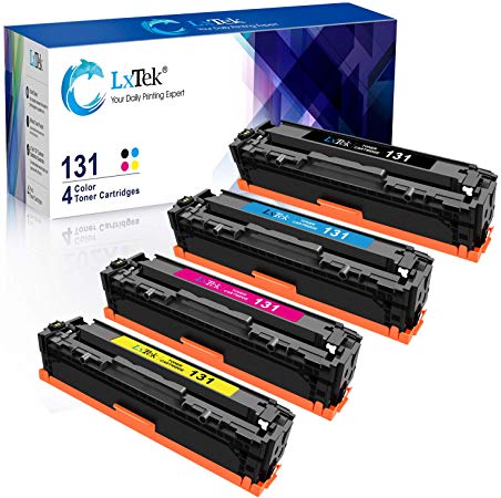 LxTek Remanufactured Toner Cartridges Replacement for Canon 131 to use with LBP7110Cw MF624Cw MF628Cw MF8280Cw Printer (Black, Cyan, Magenta, Yellow, 4 Pack)