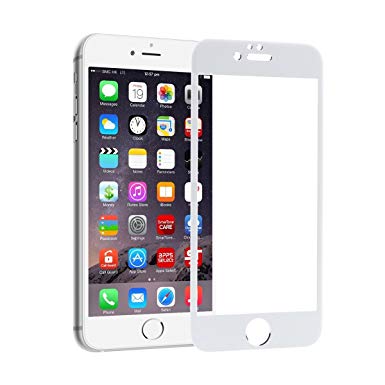 Brand AffairsTM Tempered Glass Screen Protector Guard for Apple iPhone 6 6S White